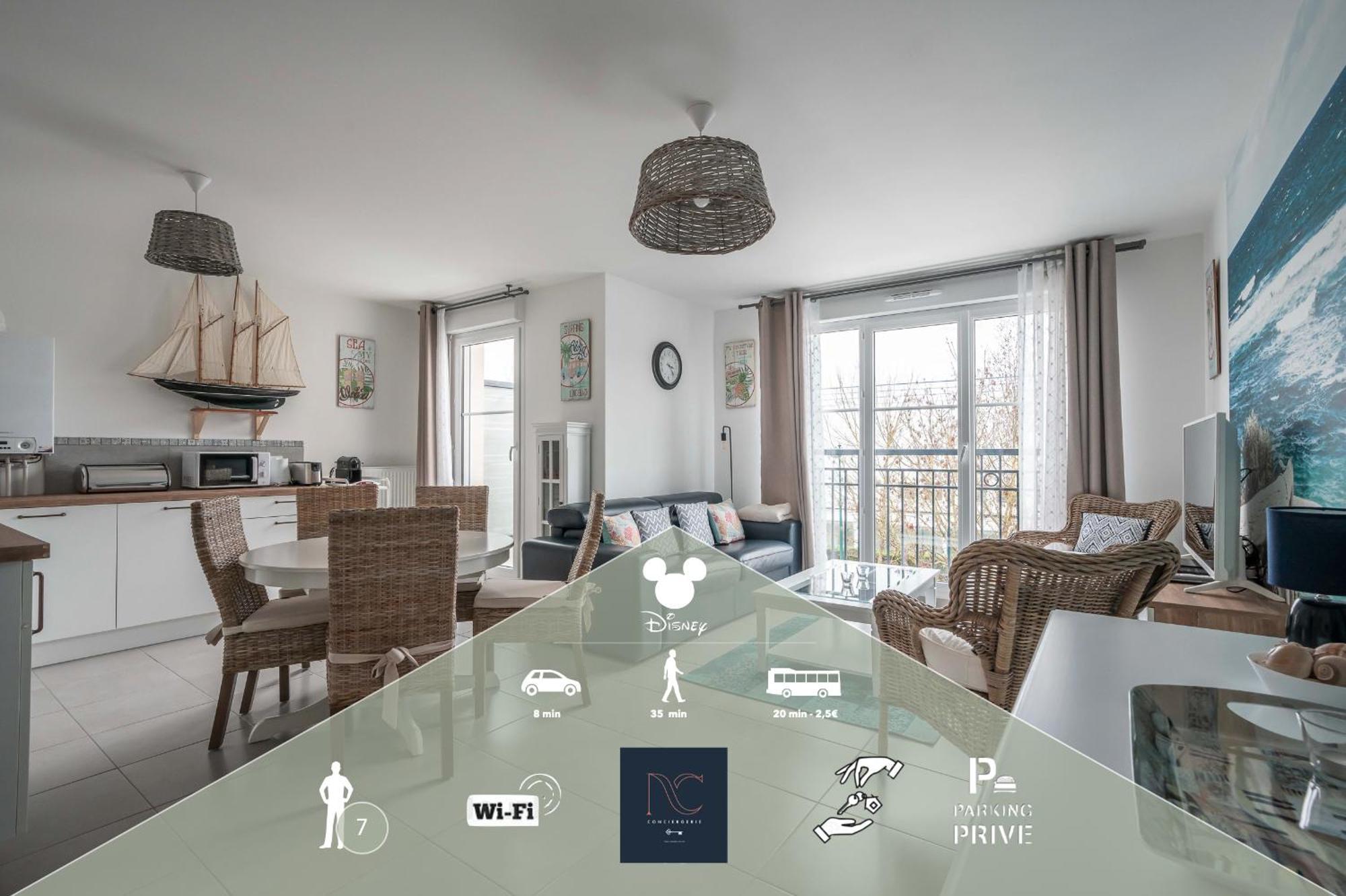 *Disneyland-Paris* 7Pers, Wifi, Netflix, Parking Монтеврен Екстер'єр фото
